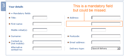 The second line of the address is a mandatory field